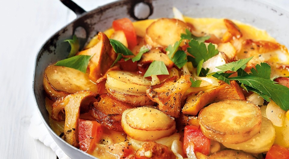 Няма такава вкусотия: Пържени картофки с гъбки и беконче