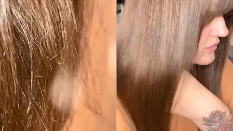 Момиче преобрази изтощената си коса с помощта на малък трик с... ВИДЕО