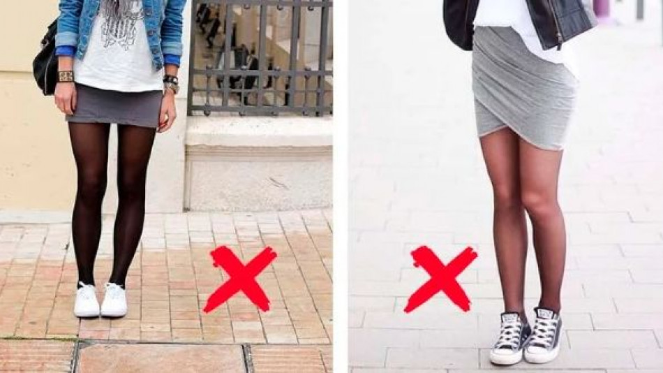 Най-голямата модна издънка: Не носете маратонки с чорапогащи